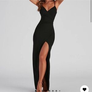 Windsor Black Maxi Dress with Slit
